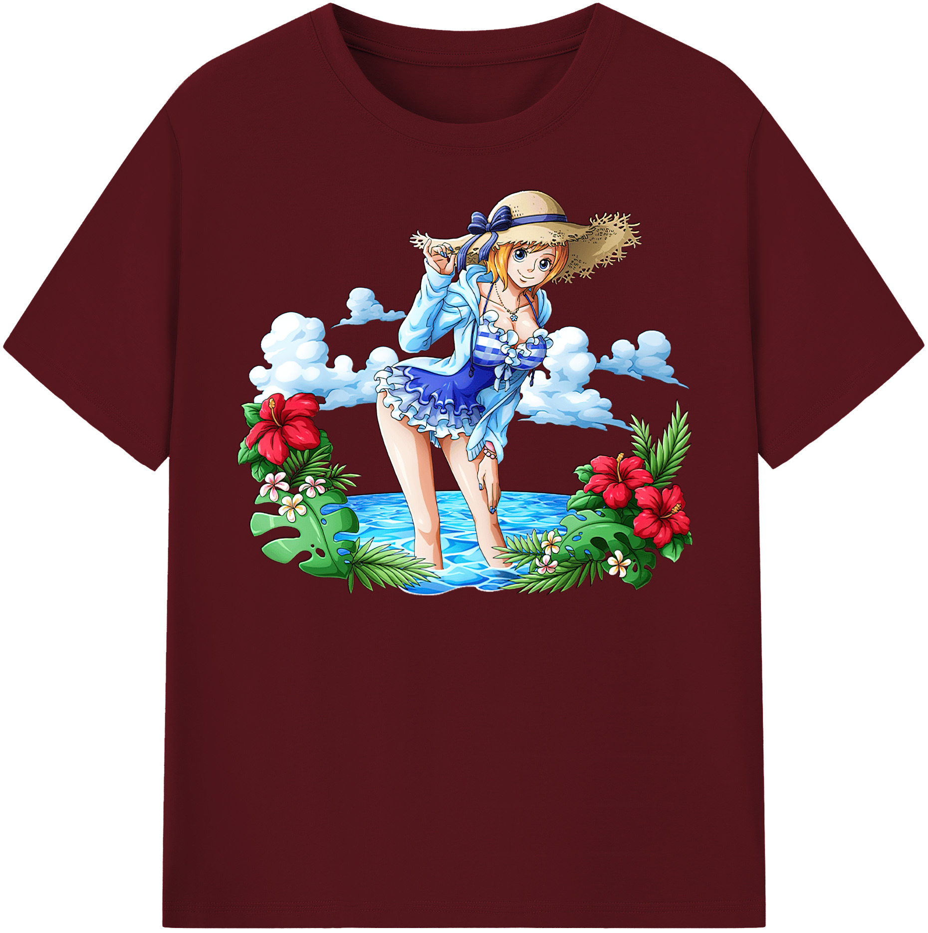 ワンピース ナミ ONE PIECE Nami 綿100％半袖Tシャツ（フロントプリント）